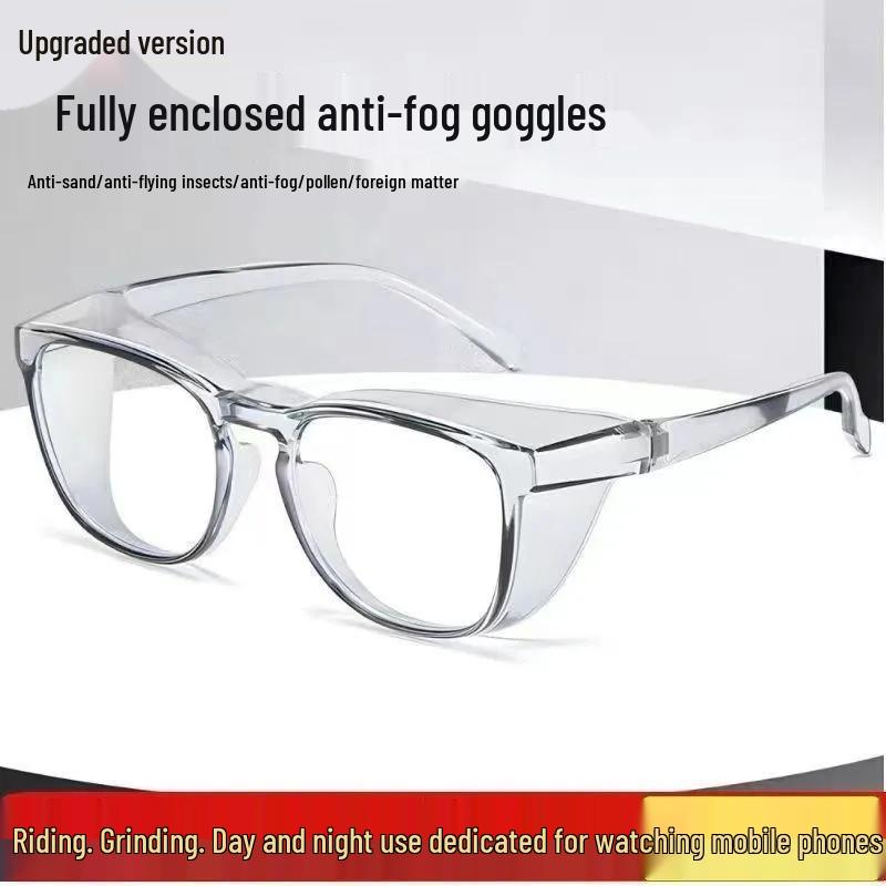 MZ11 Jelly Color HD Anti-Blue Light Glasses: Transparent, Windproof, Sandproof, Japanese Style