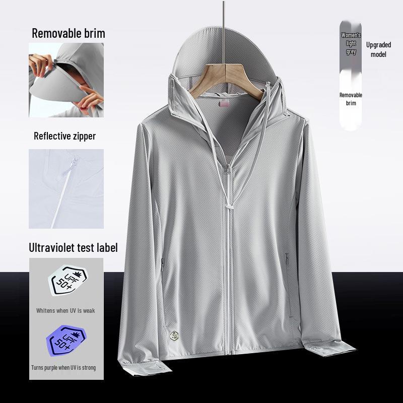 Unisex Quick-Dry Anti-UV Ice Silk Sun Protection with Detachable Brim for Fishing