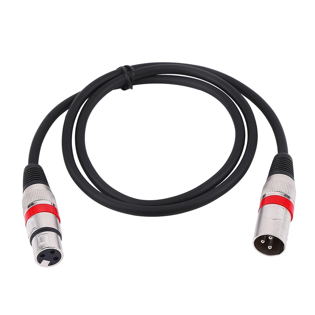 3Pin XLR Cable Male to Female M F Audio Cord Shielded Cable For Microphone Mixer 1M