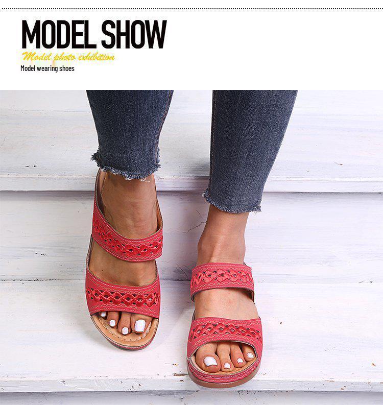 New Plus Size Women s Flip Flops - Stylish Flat Sandals for Southeast Asia 35 красный