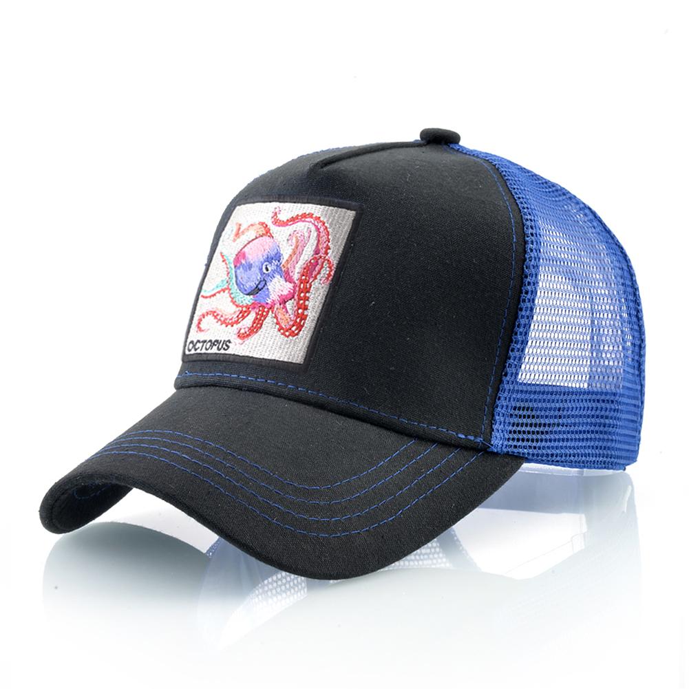 Erkekler ve Kadınlar İçin Ahtapot Yamalı Unisex Beyzbol Şapkası Dört Mevsim Snapback Kamyoncu Şapkaları Açık Hava Nefes Alabilir Rahat Spor Şapkası