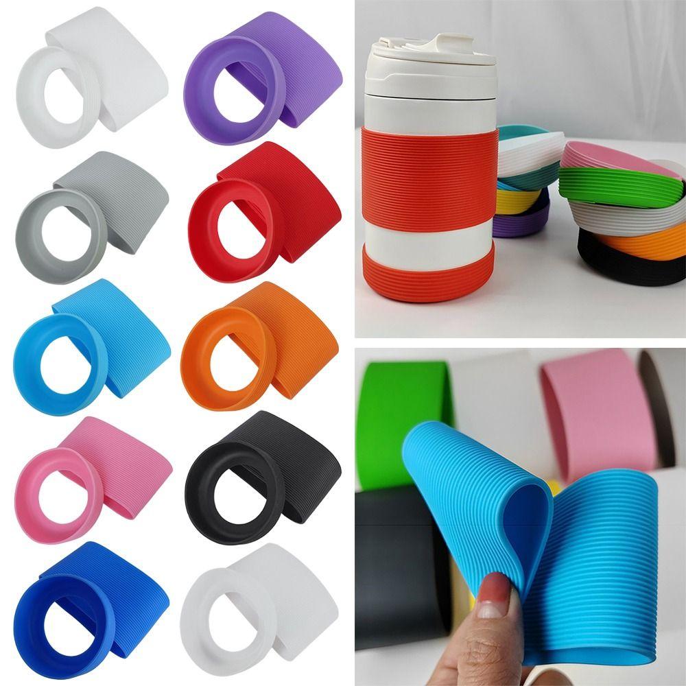 

Смугаста в язана кришка для чашки 6,5 см Кришка для дна чашки Нові термоізольовані рукави прозорий