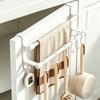 Space-Saving Double Rod Towel Rack Punch-Free Bath Towel Organizer  Toilet Storage