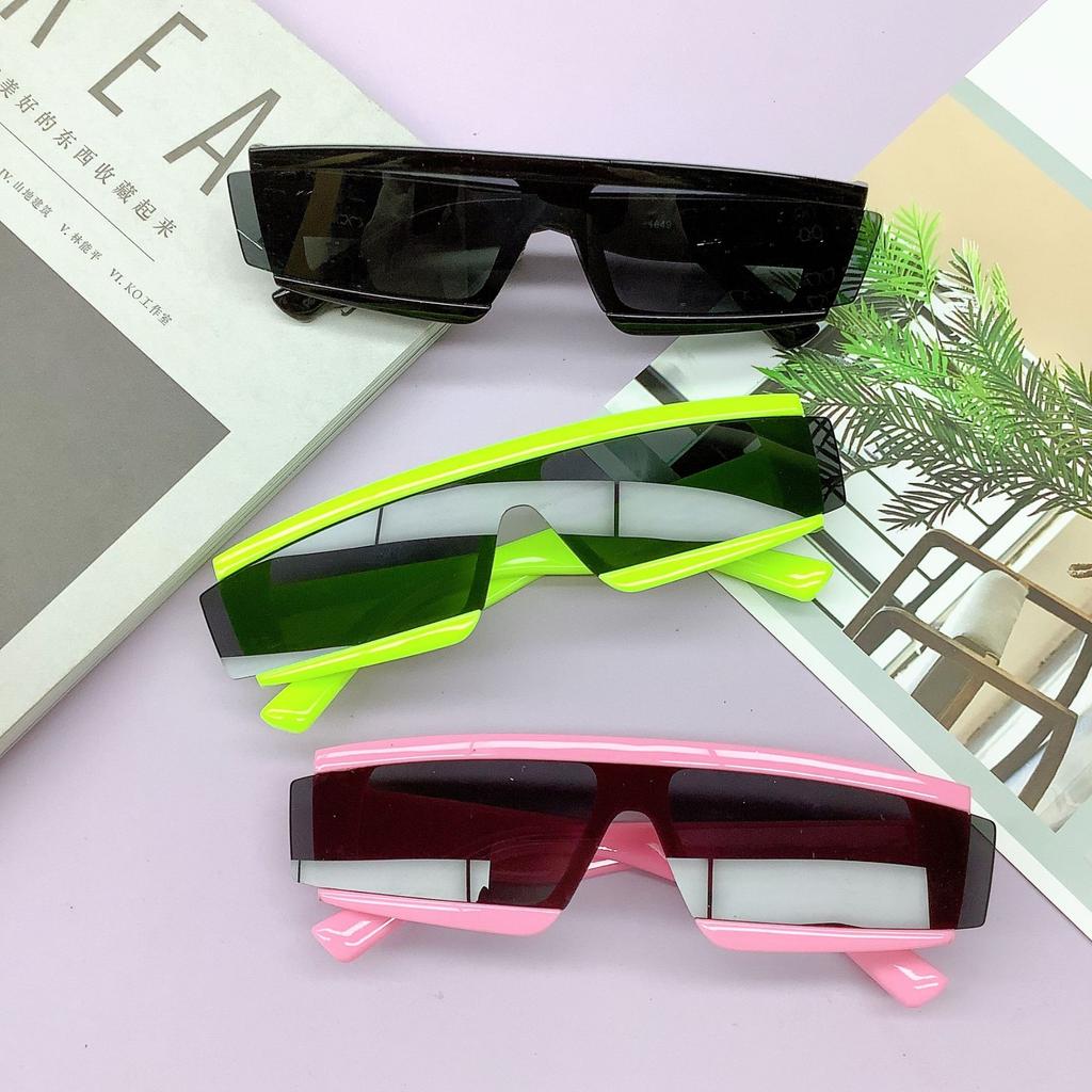 Children'S Sunglasses Irregular One-Piece Fashion Glasses Internet Celebrities Live Streaming Host Children'S Sunglasses Tide