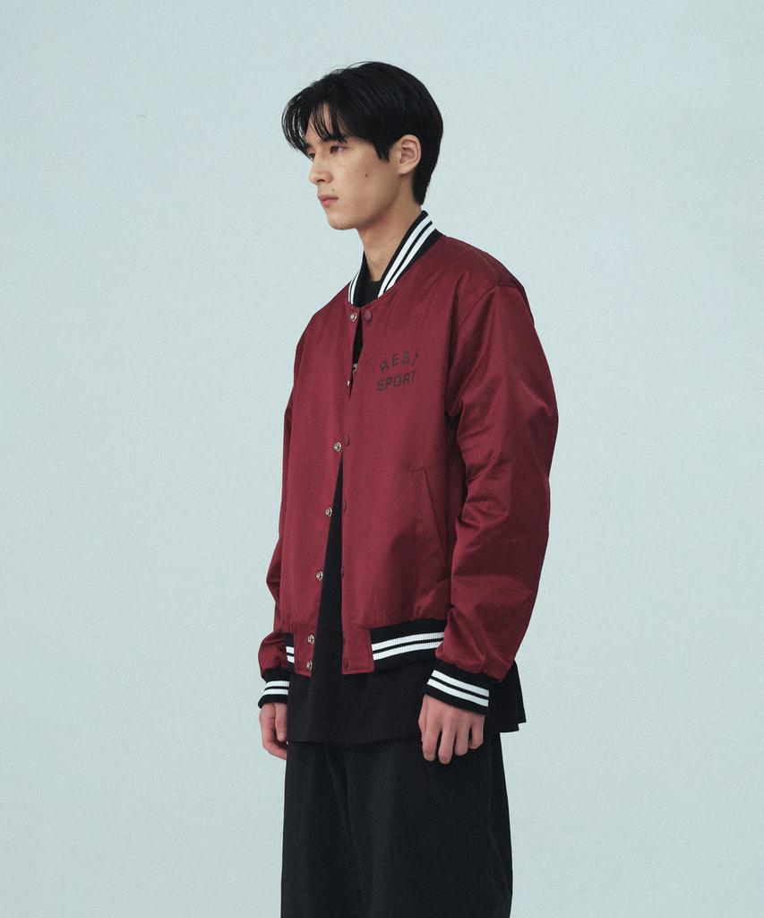 Rest&Recreation Rs Nylon Bomber Jacket - Burgundy