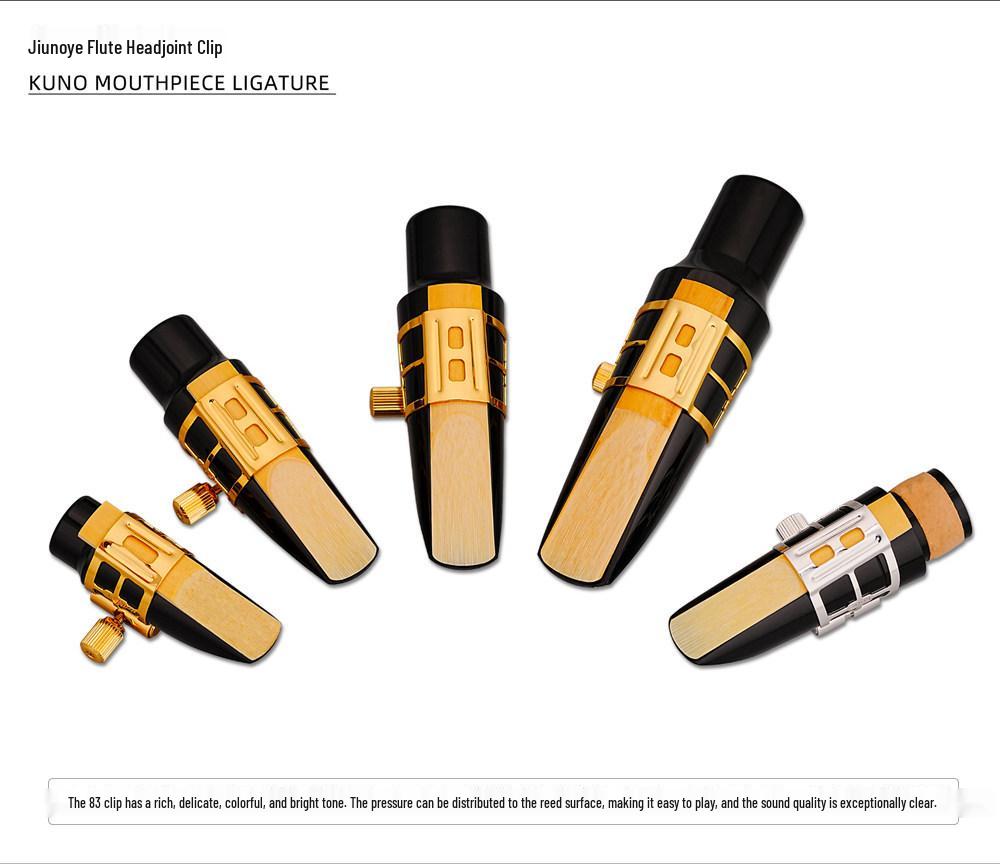 KUNO Jiu Ye Metal Cassette Clip 83 Series: High-Middle Tenor Bakelite Flute Mouthpiece Clip