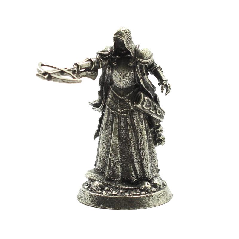 Pure Brass Humanoid Soldier Figurine - Phantom Legion Wargame Toy Ornament for Boys
