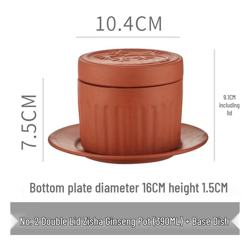 Purple Clay Double-Lid Stew Cup Set