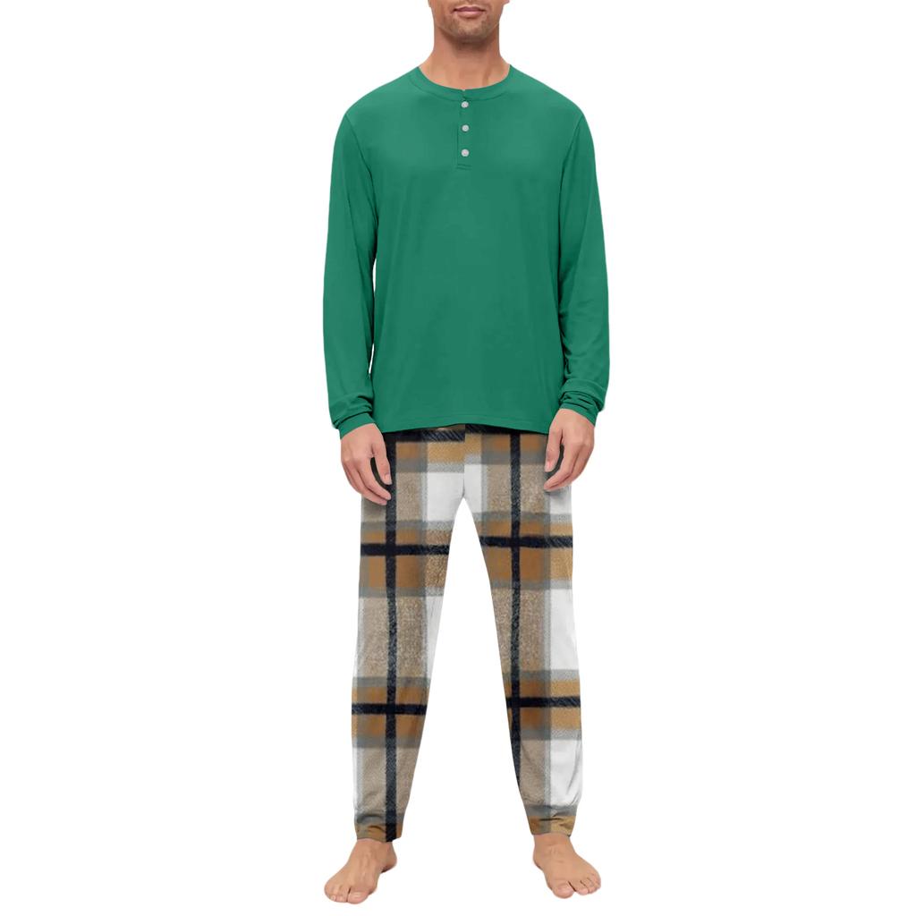 Men's Pajama Set, Long Sleeve And Long Pants, Two-piece Set