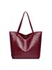 European and American retro bags women's new large-capacity crocodile pattern tote bag texture casual versatile commuter shoulder bag