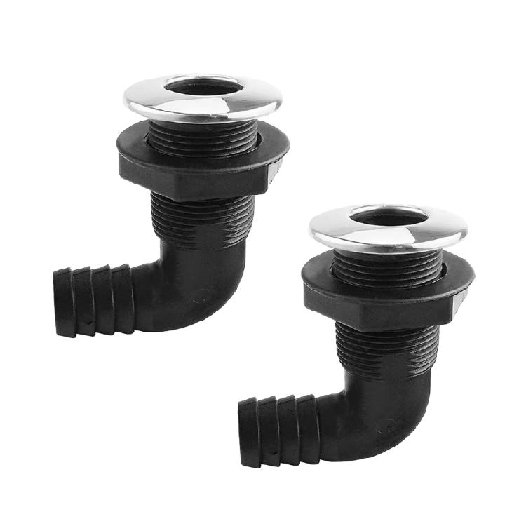 Flexible Design Corrosion Resistant ABS Plastic Marine Grade 3/4 Inch Bilge Drain Outlet Nylon Bend For Long Term Use