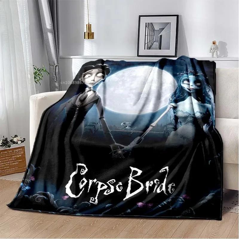Sorrow Love Story Die Braut des Geistes Decke Hochzeit in der Nacht Decken für Bett Sofa Goth Braut Halloween Decke