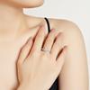S925 silver ring moissanite moissanite cross women's double row ring wedding ring proposal diamond ring gift for girlfriend exquisite jewelry gift
