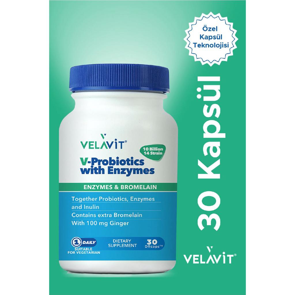 V-probiotics With Enzymes Reinforcing Food 30 Capsules
