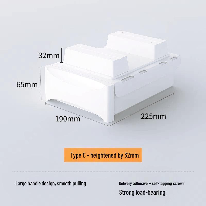 Adjustable Under-Desk Drawer: No Nails, No Drilling, Invisible Storage for Home or Office