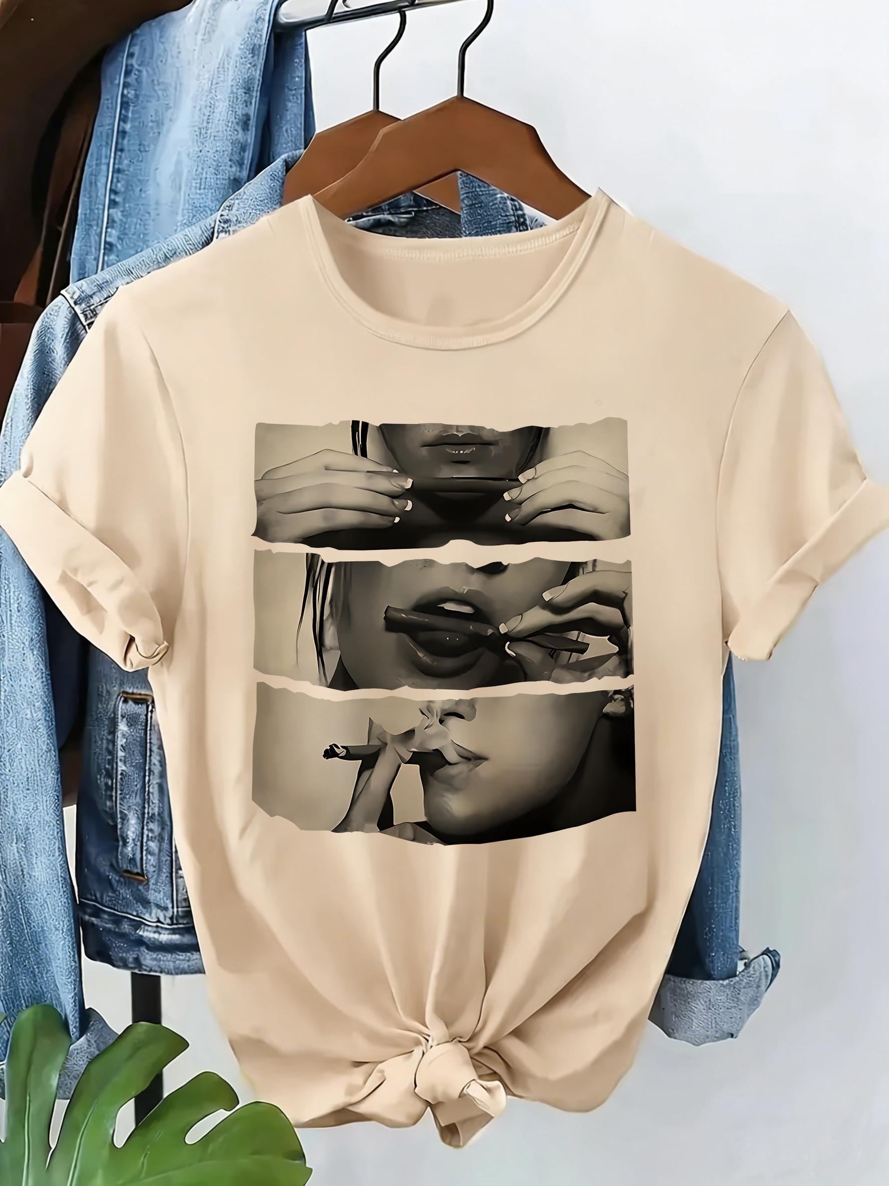 

2026 Hip Hop 90s Streetwear Casual Y2k Fashion Tshirt Print Short Sleeve T Shirt Clothing Top Tee Summer Ladies Girls Shirt S