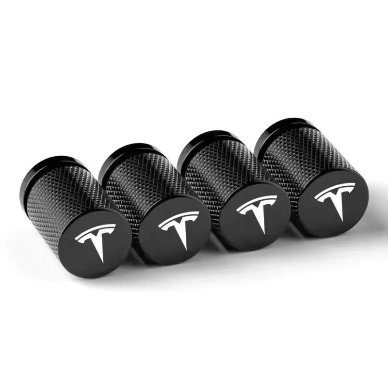 4PCS Car Wheel Tire Stem Valve Caps Covers Exterior for Tesla Model X S Y 3 Roadster P85D P90D P100D Tire Decoration