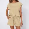 Women 2 Piece Lounge Sets Casual Summer Outfits Short Sleeve Two-piece Set Women
