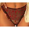 French Heart Print Transparent Lingerie Set Ultra Thin Underwire Bra Lace Sexy Push Up Gathering Small Breast Boost Hot Selling