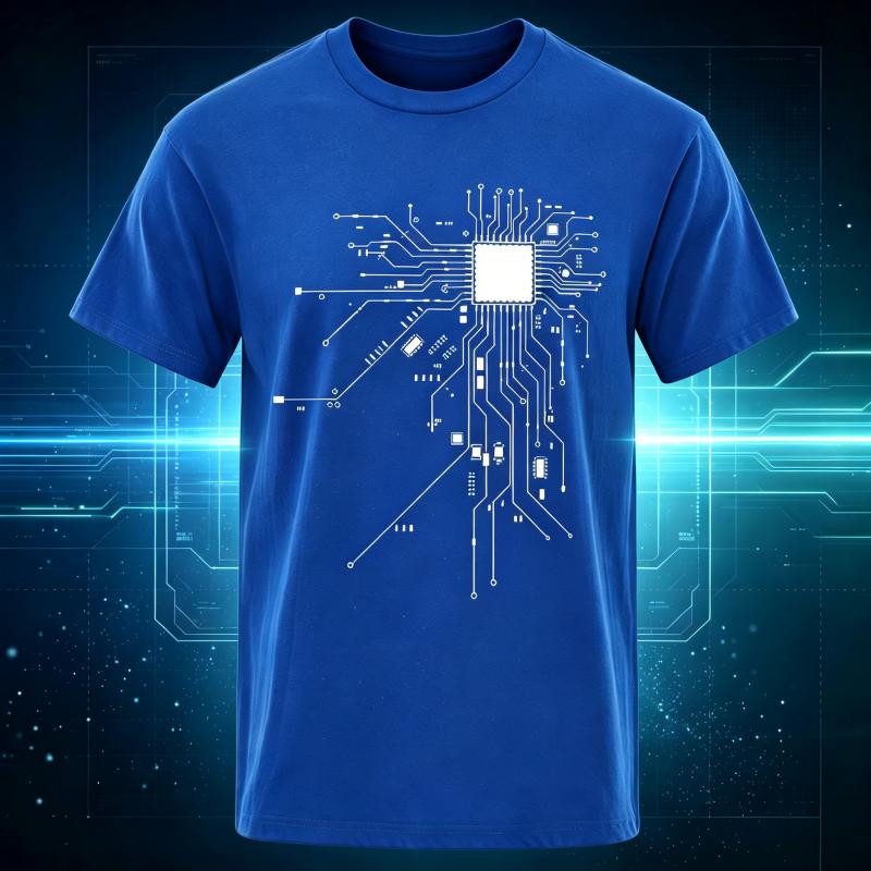 CPU Processor Circuit Diagram T Shirt Unisex Summer Cotton Tshirt Unisexs Funny Tops Fashion ComfortCrew Neck Tees Homme Clothes