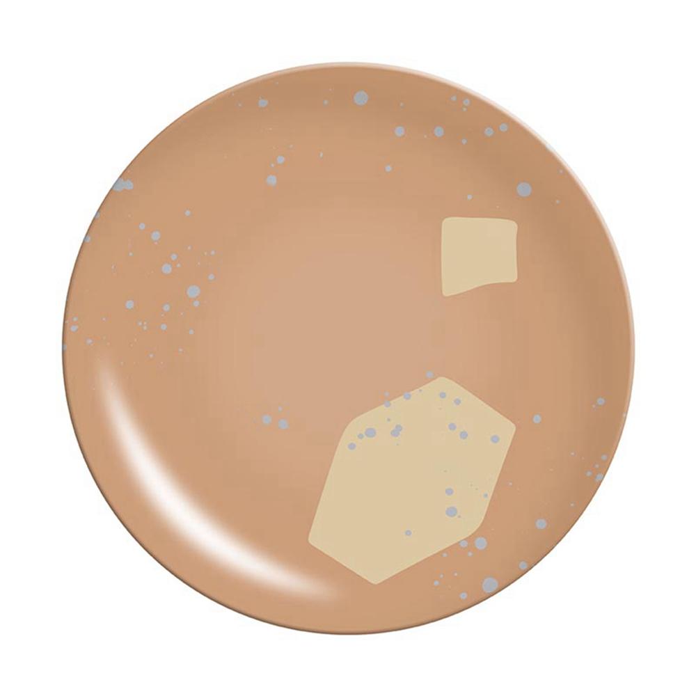 

20/25 см обеденная тарелка с принтом круглая бамбуковая волокнистая посуда для сервировки салата десерта торта фруктовой еды тарелка кухонная посуда