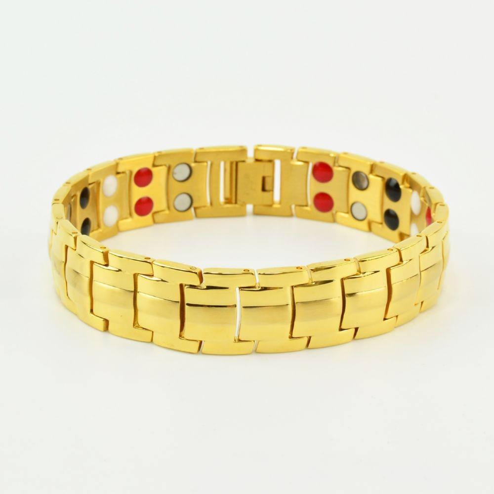 Bracelet de santé en pierre magnétique: Anti-Radiation & Anti-Fatigue, Design Coquille de Tortue Électroplaqué Sous Vide