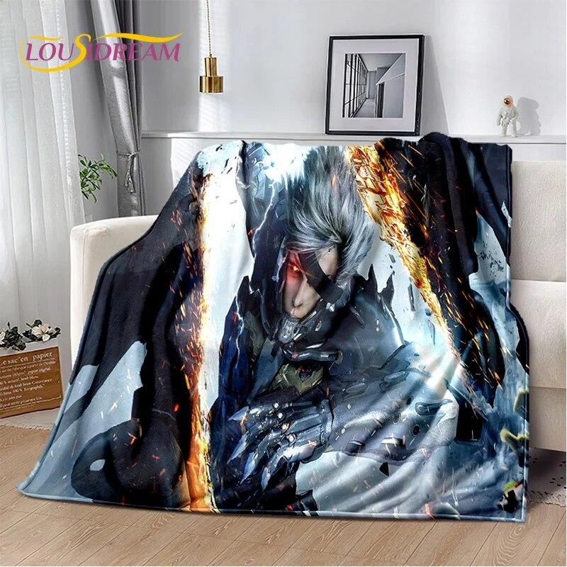 3D Game Metal Gear Solid Cartoon HD Gamer Blanket,Soft Throw Blanket for Home Bedroom Bed Sofa Picnic Travel Cover Blanket Kids