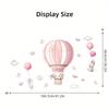 2 Pezzi Adesivi Murali Carini a Forma di Coniglietto Rosa con Palloncino e Nuvole, Decorazione Murale per Cameretta Bambini, Soggiorno Bambini, Asilo