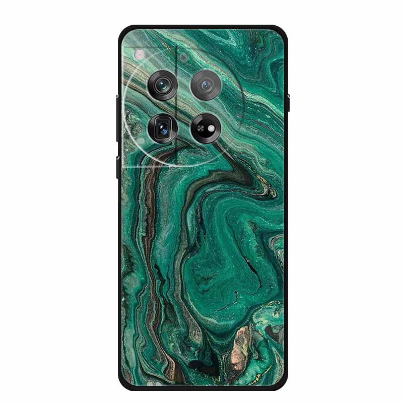 Marble Shell For OnePlus Ace 3 3 Pro Case Luxury Protector Soft Silicone Phone Cover for OnePlus 12R 12 R Colourful Black Fundas