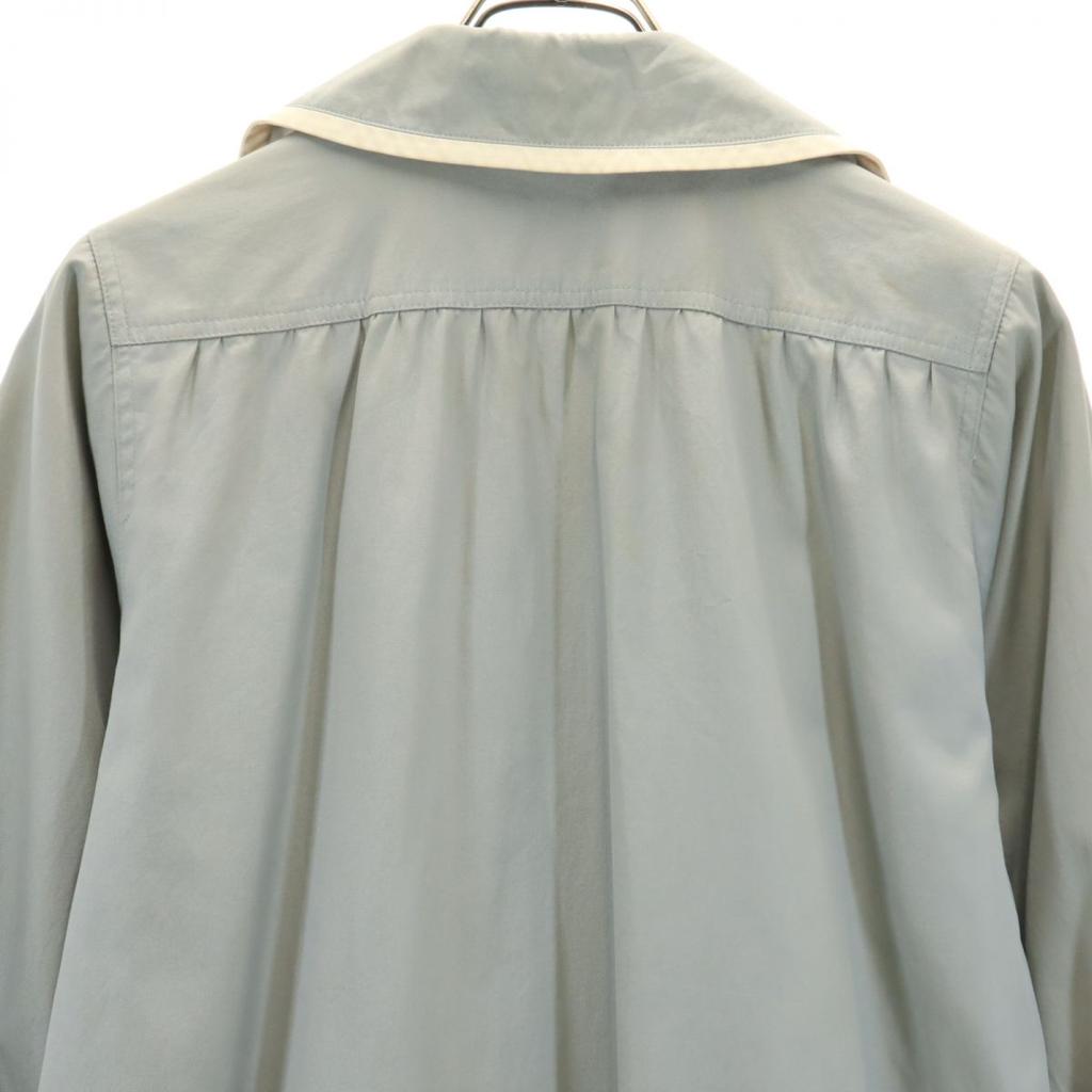 Yves Saint Laurent 90er Jahre Alter Mantel T9-110 Blau x Elfenbein Damen Gebraucht