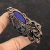 Facettierter Blauer Saphir Anhänger Kupferdraht umwickelter Anhänger Handgefertigter Schmuck Wunderschöner Edelsteinanhänger Kupfer Oktopus Schmuck Verlobungsgeschenk