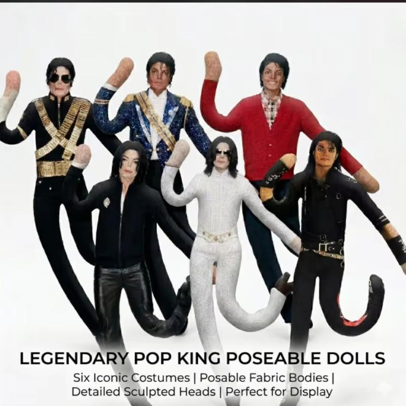 Nieuwe Stijl Michael Jackson Cosplay Prop Pop Pluche Gevulde Figuur Poppen Kamer Decoratie Abstract Gewricht Mobiliteit Props Cadeau