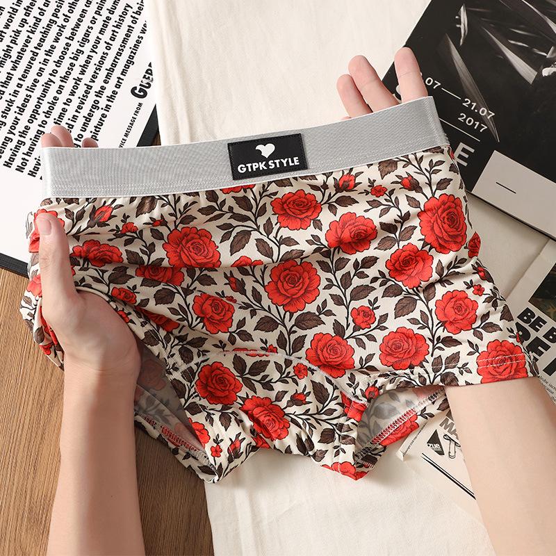 

Жіночі трусики із крижаного шовку із середньою посадкою - Однотонні, Великий розмір, Повітропроникні труси-боксери M