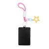 Portable ID Card Badge Holder Korea Version Star Small Photocard Sleeves with Pendant Keychain