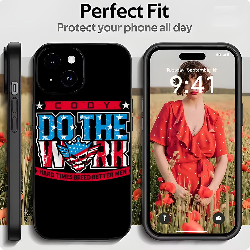 Professional Wrestler C-Cody R-RhodesES Phone Case Black Matte Thin Phone Case For iPhone17 16 15 14 13 ProMax