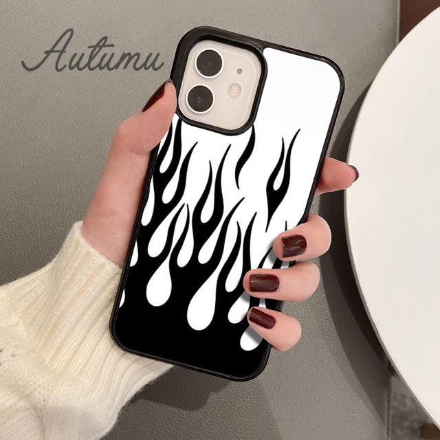Flame Phone Case for iPhone 11 12 13 14 Pro Max Mini X XR XS SE 2020 5 6S 7 8 Plus Samsung Galaxy S21 S22 Cover Shell