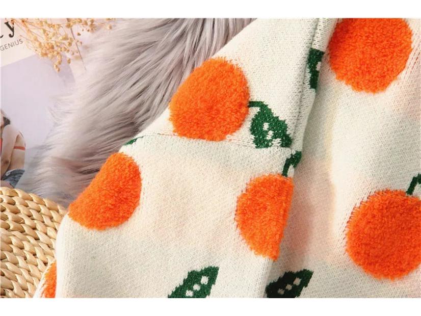 2024 Damen Herbst/Winter Orange Rollkragen Koreanischer Stil Warmer Wollpullover