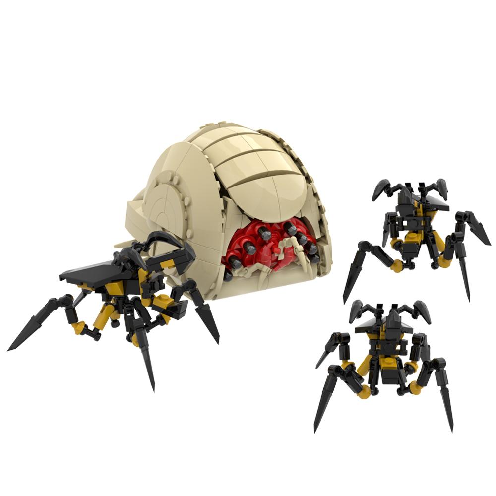 MOC Starship Trooper Gehirnwurm Bausteine Modell Beliebte Spiele Alien Zerg Monster Steine Montage Spielzeug Kinder Geburtstagsgeschenke