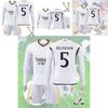 2324 Real Madrid Long Sleeve Soccer Jersey For Kids Suitable For All Seasons Unisex Various Sizes