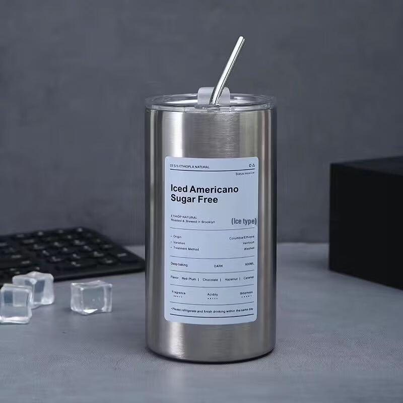Shangqi 304 Stainless Steel Dual-Use Insulated Tumbler with Straw