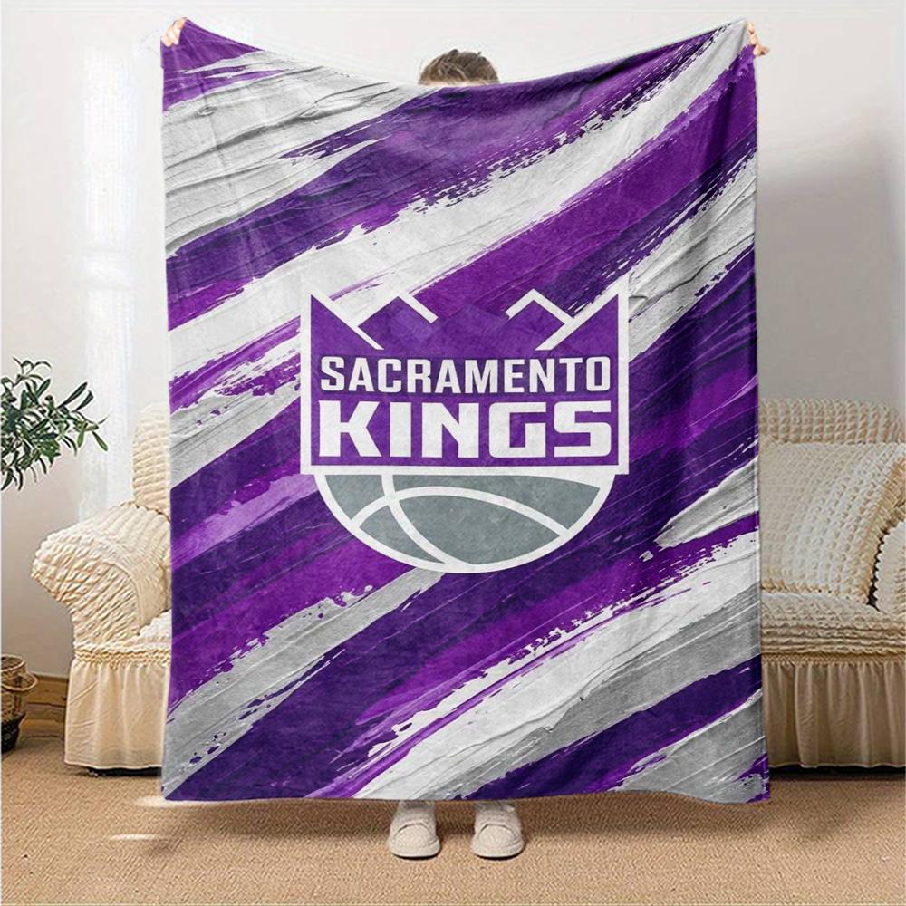 Sacramento Kings Print Flanelldecke Hohe Qualität Warm Gemütlich Decke für Alle Jahreszeiten Perfekt für Geschenke Heimdekoration