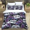 Kuromi 3-piece Cartoon Bedding Set, Exquisite Adult and Children's Bedding Set, Suitable for Double and Single Beds, Large Size.