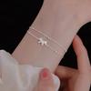 Bowknot Double-layer Bracelet for Women, Fashionable, Simple, Elegant, Luxurious, Unique Niche Design Jewelry
