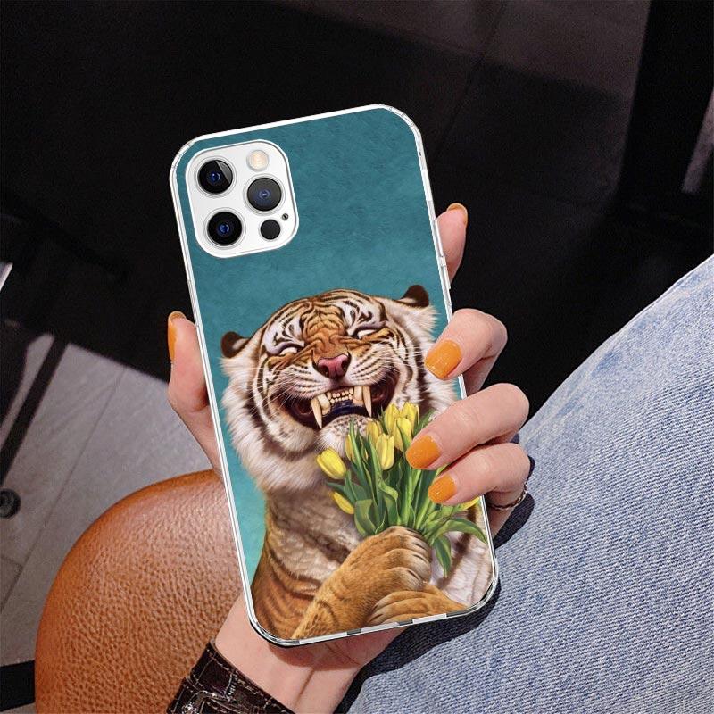 Superior Tiger Pattern Art Phone Case For iPhone 17 Air 16 Pro Max 16E 15 + 14 Plus 11 12 13 Mini 7 8 SE Gift Print Cover Fundas