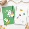 2026 Easter Stickers Cartoon Bunny Chicken Cute DIY Scrapbook Journaling Supplies for Kids Children Stationery
