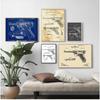 Gun Blueprint Luger Pistol Patent Chart Canvas Painting Posters And Prints Wall Pictures For Living Room Decoration Home Decor