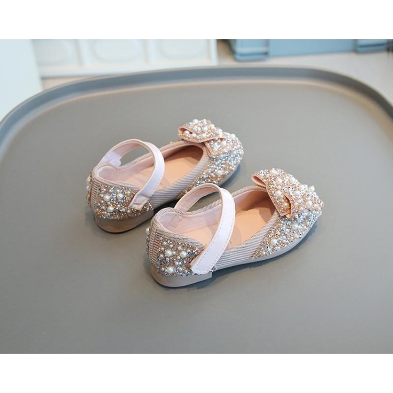 Girls' Princess Style Shoes Children's Dance Shoes with Rhinestones, Bowknot Performance Flats for Toddlers & Girls