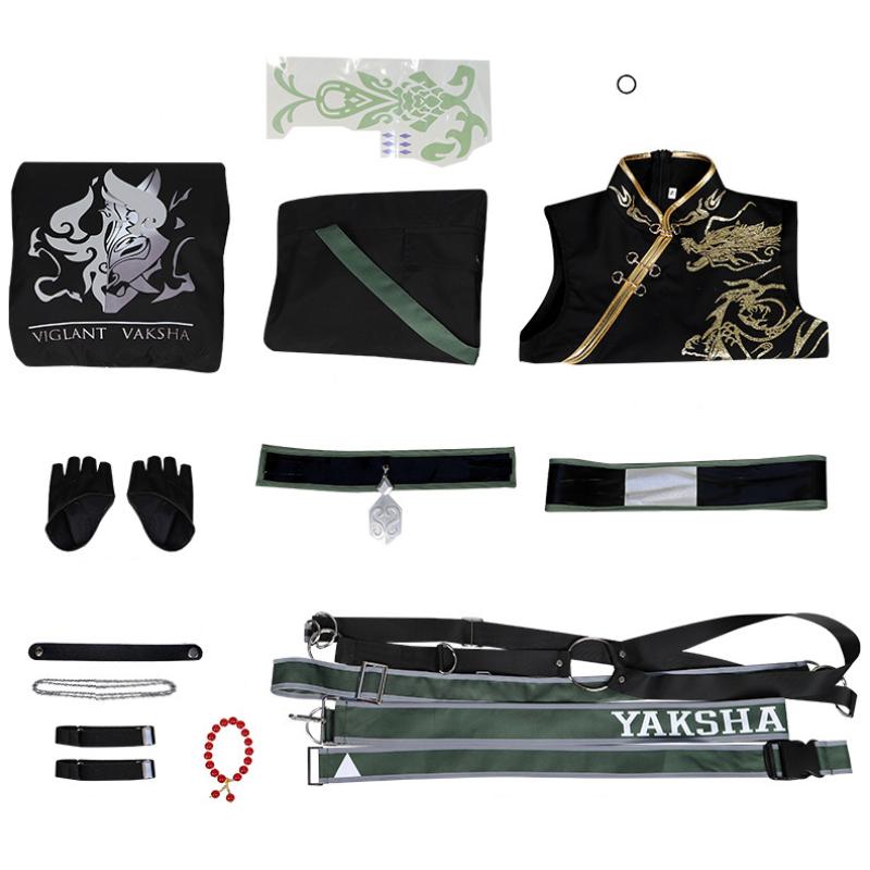 Genshin Xiao Impact Cosplay Costume Daily Work Clothes Uniform Party Black Suit