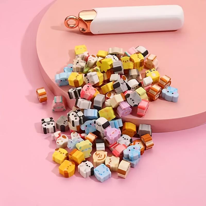 100pcs Creative Cartoon Animal Erasers, For Easy Erasing, For School, Fun Stationery, and as a Thoughtful Back-to-school Gift