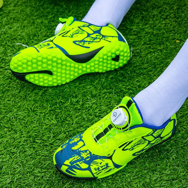 Football Shoes Children's Summer Breathable Rotary Button Boys Girls Boys Elementary School Training Shoes